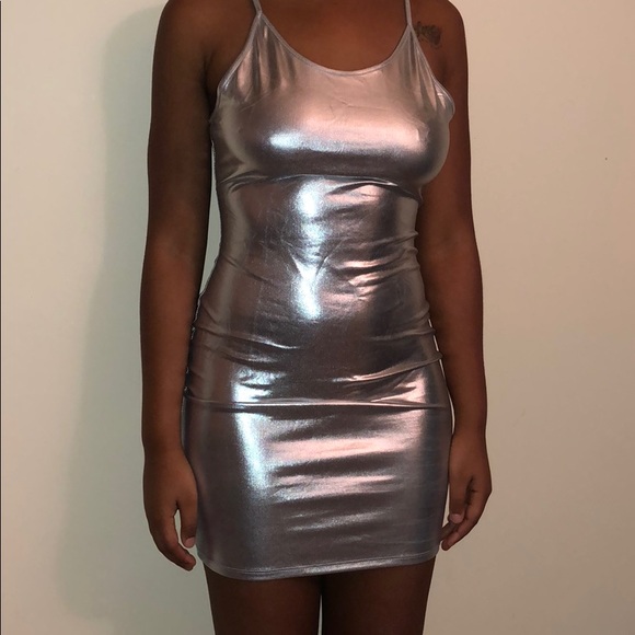 silver going out dress